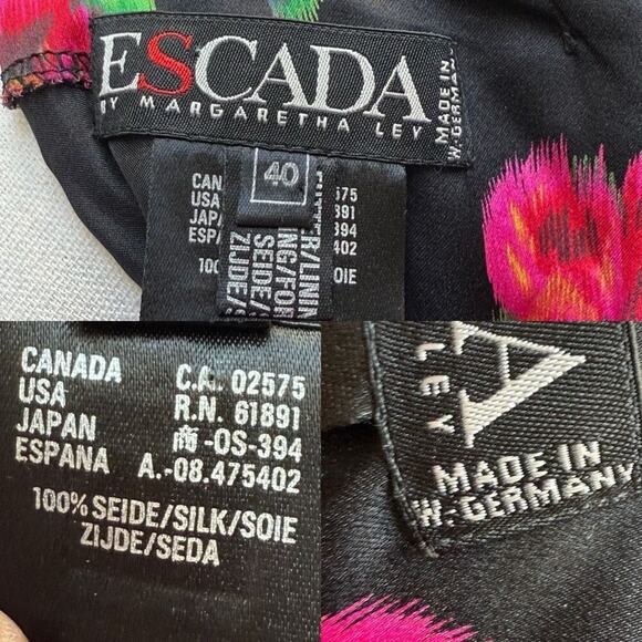 Escada Vintage Floral Dress - Picture 6 of 11